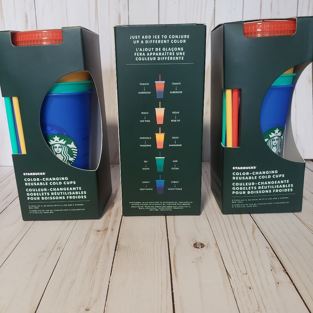 (2 sets left) Starbucks Color Changing Cups